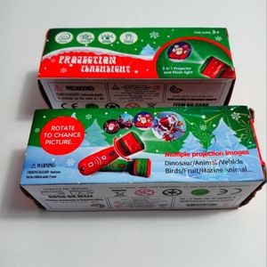 🏖 Lot of 2 Kids 2 in 1 Kids Projector Flashlights NIB